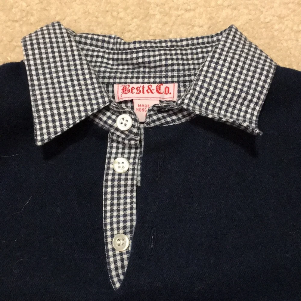 NWT navy and gingham pants and shirt outfit